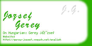 jozsef gerey business card